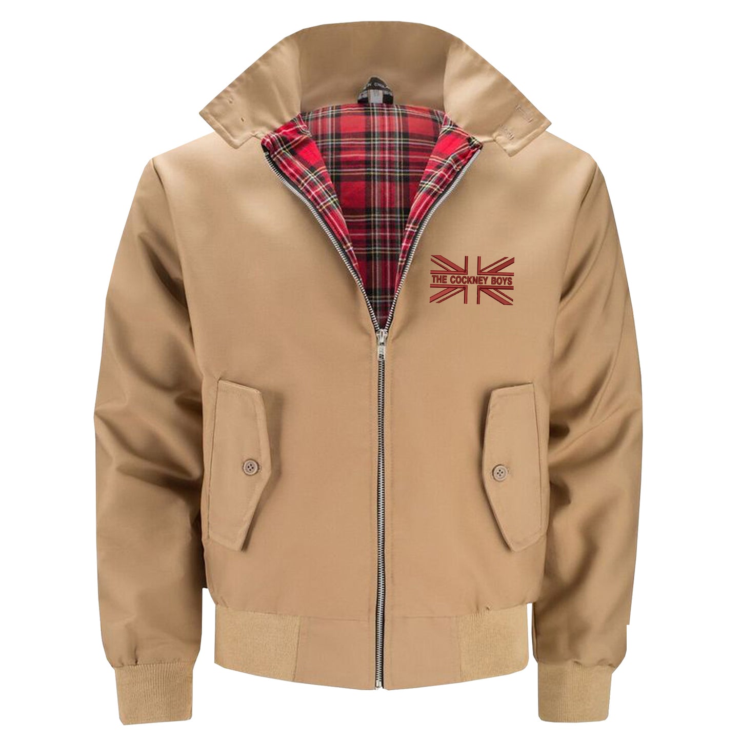 The Cockney Boys Union Jack Embroidered Classic Harrington Jacket