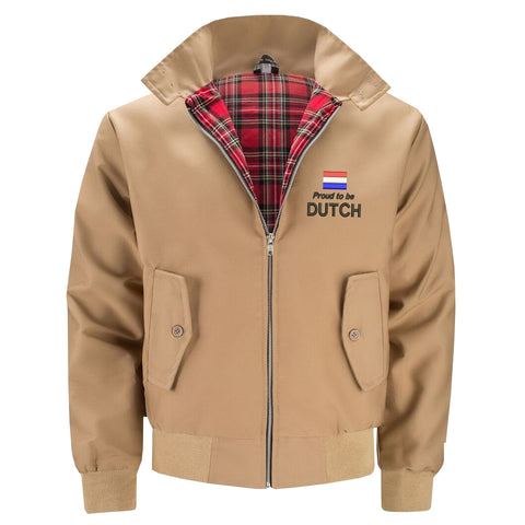 Proud to be Dutch Embroidered Classic Harrington Jacket