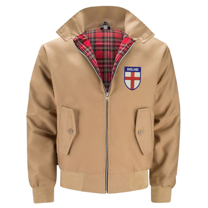 Flag of England Shield Embroidered Classic Harrington Jacket