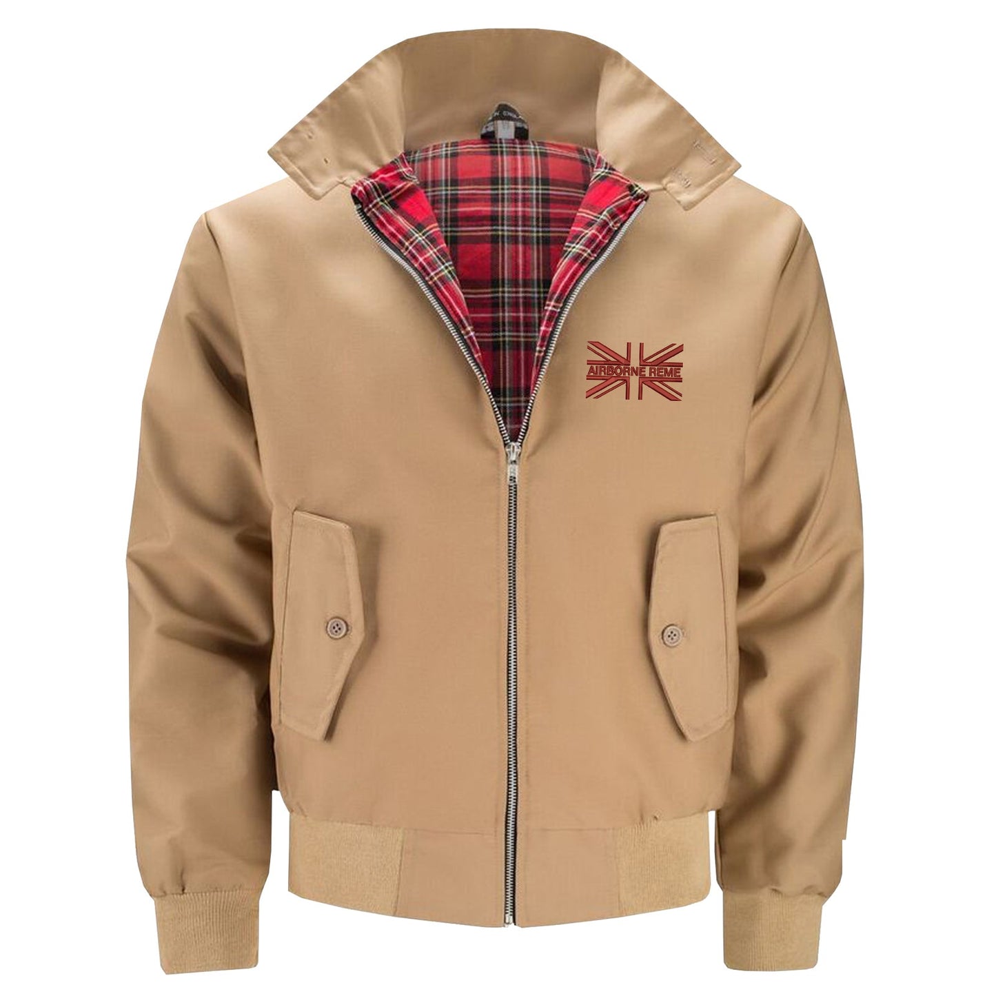 Airborne REME Union Jack Embroidered Classic Harrington Jacket