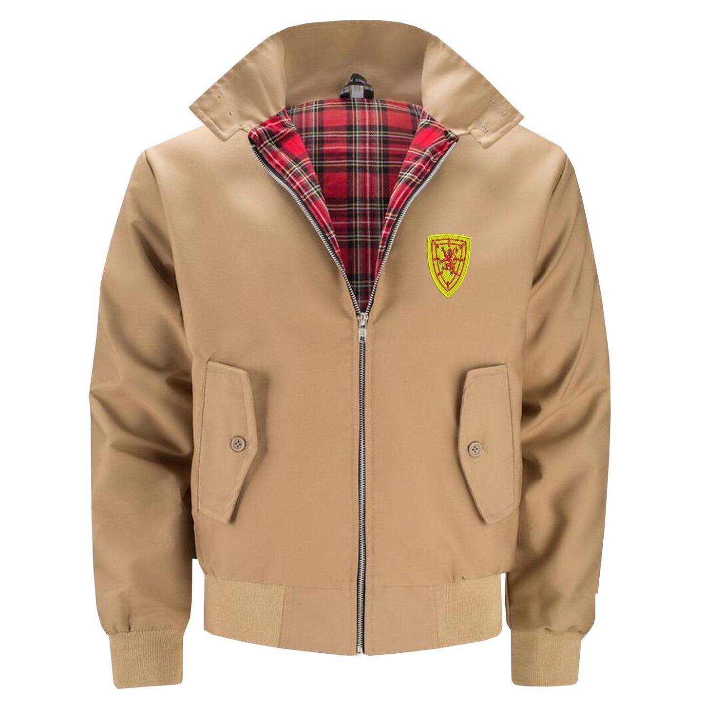 Retro Scotland 1879 Embroidered Classic Harrington Jacket