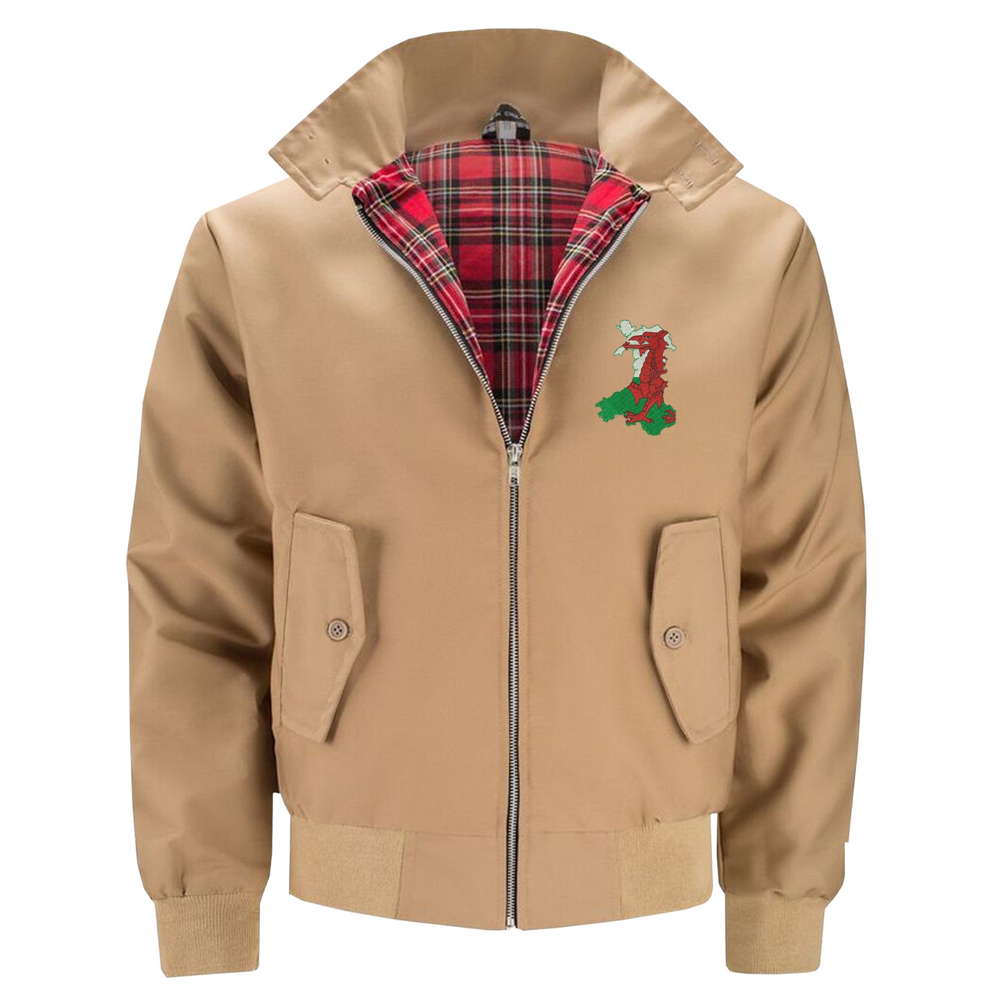 Wales Flag Map Embroidered Classic Jacket