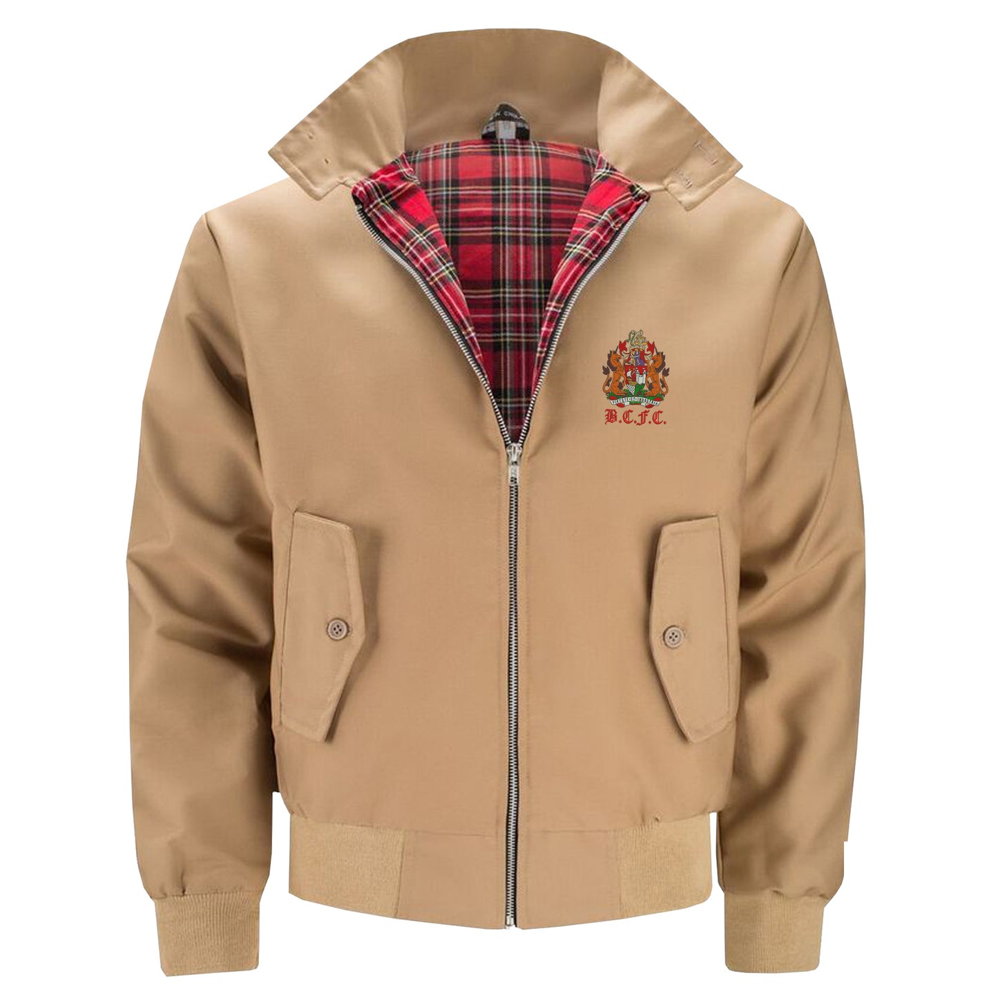 Retro Bristol City 1950s Embroidered Classic Harrington Jacket