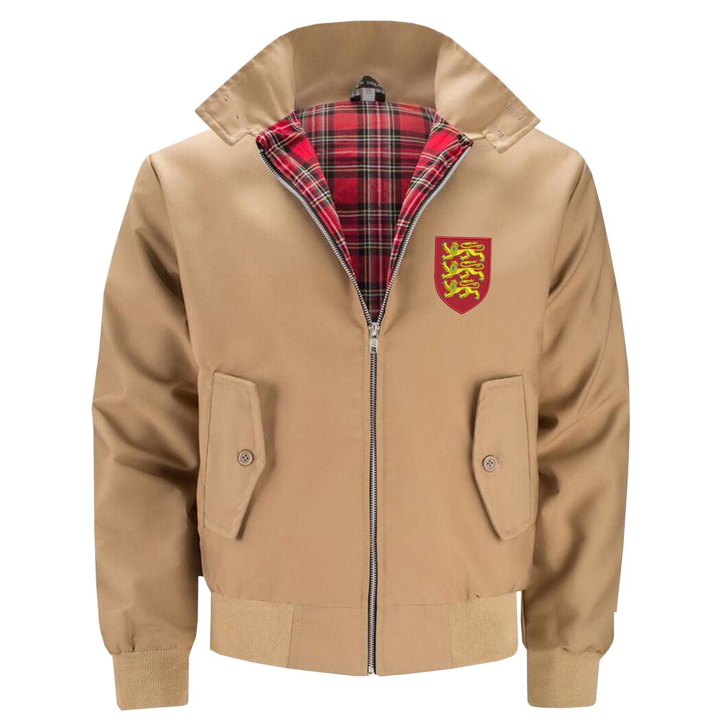 Coat of Arms of England Embroidered Classic Harrington Jacket