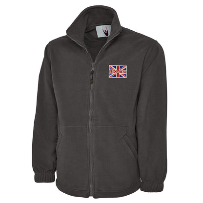 Leicester Coloured Union Jack Embroidered Premium Fleece Jacket