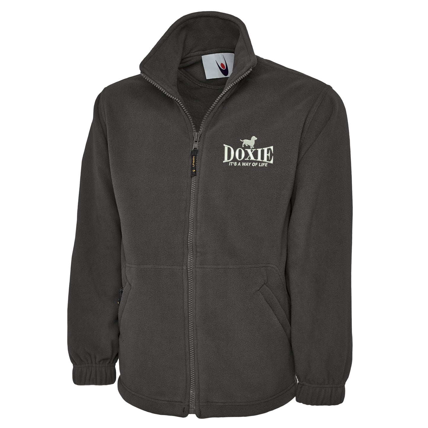 Doxie It's a Way of Life Embroidered Premium Fleece Jacket