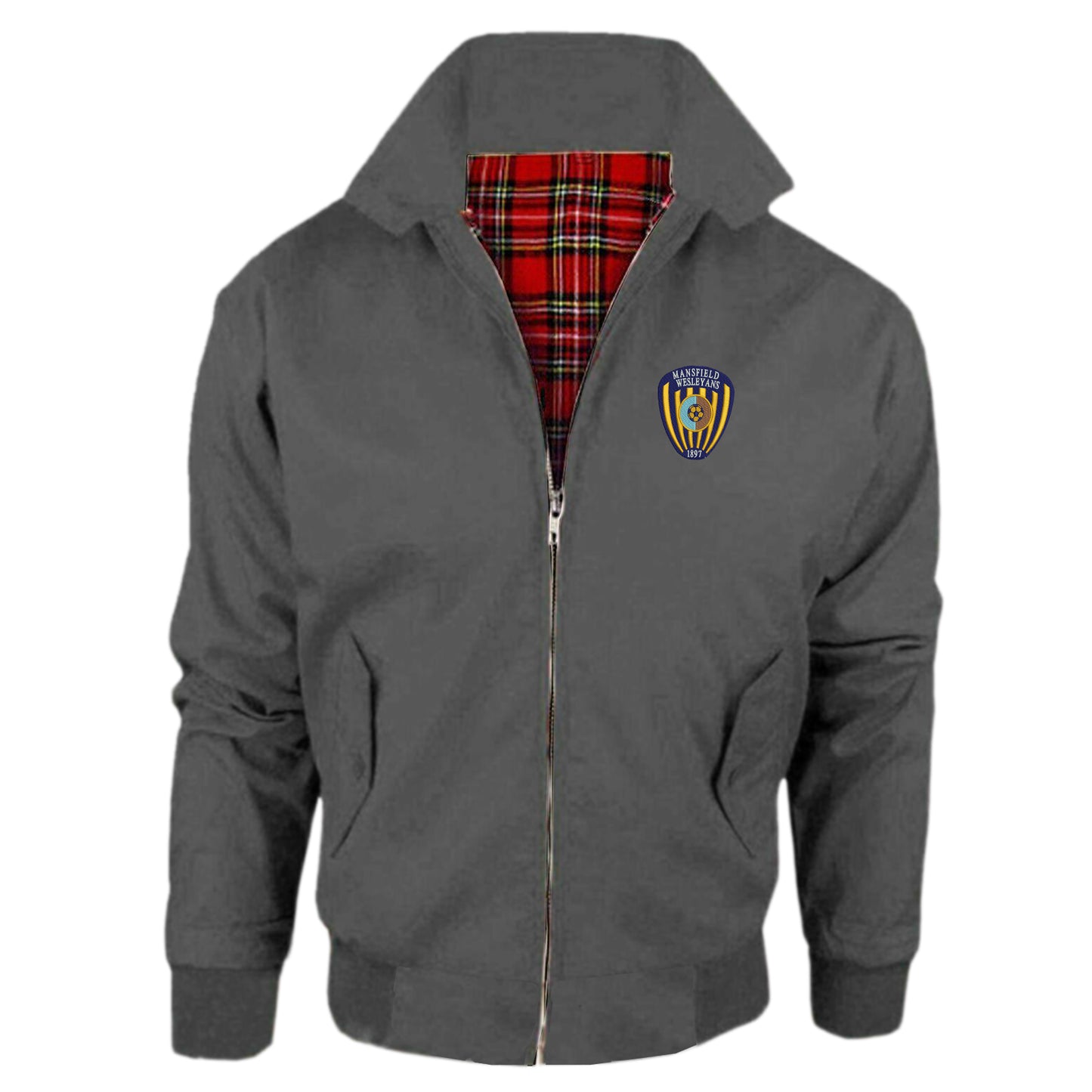 Retro Mansfield Wesleyans Embroidered Classic Harrington Jacket