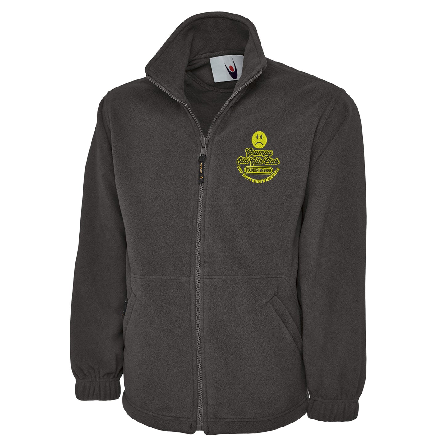 Grumpy Old Gits Club Founder Member Embroidered Premium Fleece Jacket