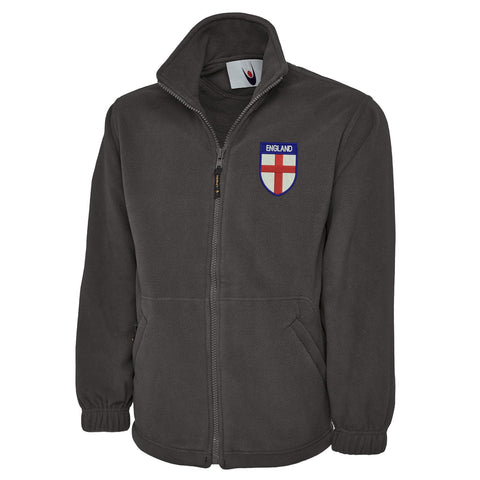 Flag of England Shield Embroidered Premium Fleece