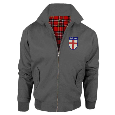 Flag of England Shield Embroidered Classic Harrington Jacket