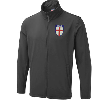 Flag of England Shield Embroidered Lightweight Soft Shell Jacket