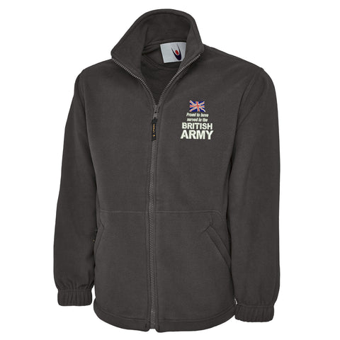 Proud to Have Served in The British Army Embroidered Premium Fleece