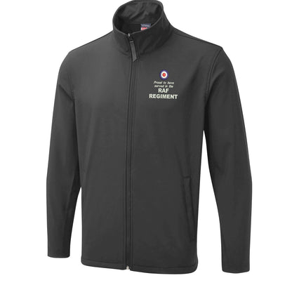 Proud to Have Served in The RAF Regiment Embroidered Lightweight Soft Shell Jacket