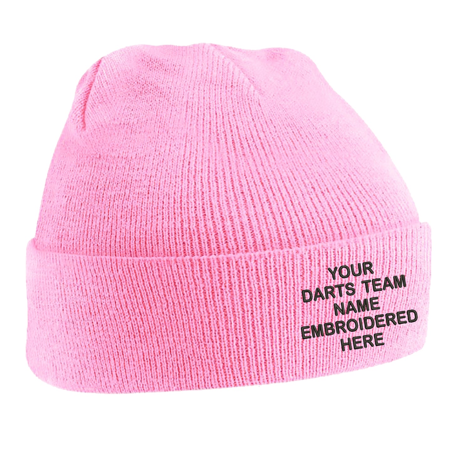 Personalised Darts Team Embroidered Beanie Hat