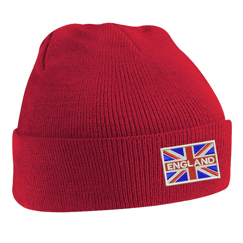 England Coloured Union Jack Beanie Hat