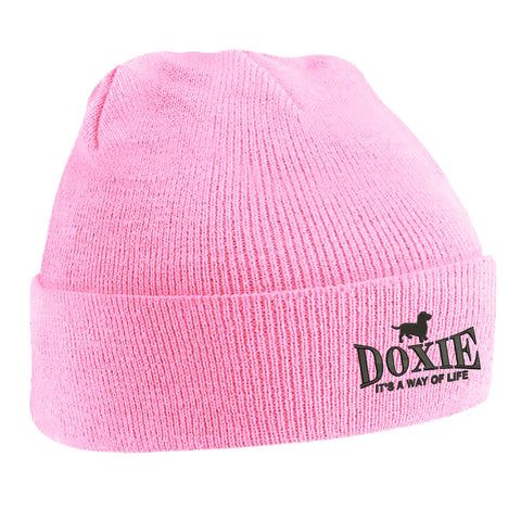 Doxie It's a Way of Life Embroidered Beanie Hat