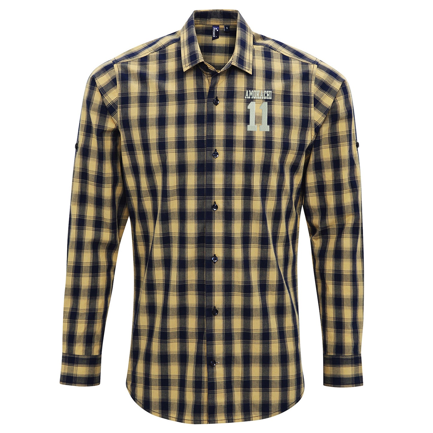 Amokachi 11 Embroidered Long Sleeve Mulligan Check Shirt