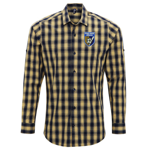 Retro Small Heath Alliance Embroidered Long Sleeve Mulligan Check Shirt