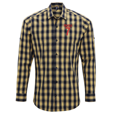 Rocastle 7 Embroidered Long Sleeve Mulligan Check Shirt