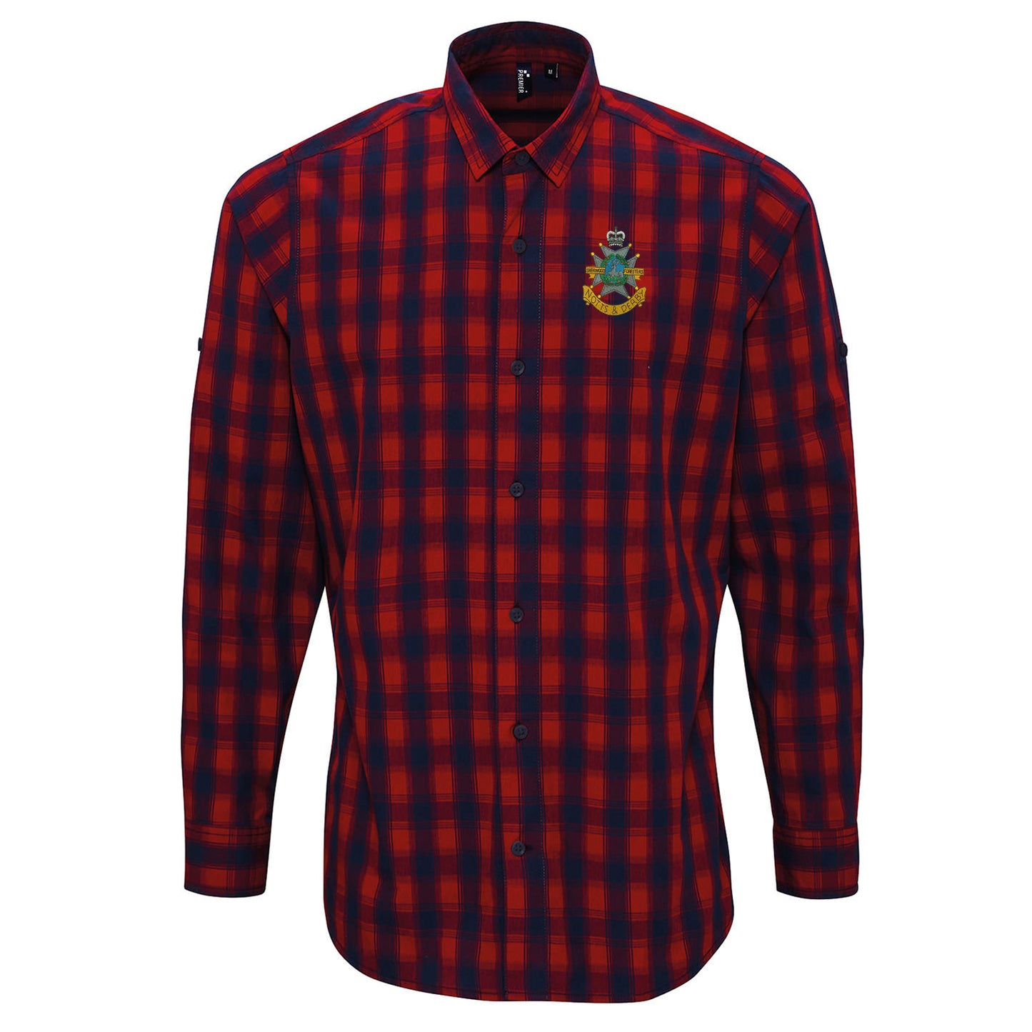 Sherwood Foresters Embroidered Long Sleeve Mulligan Check Shirt