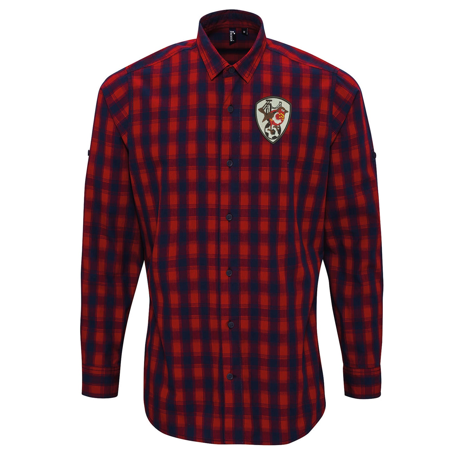 Retro Bristol City 1976 Check Long Sleeve Shirt