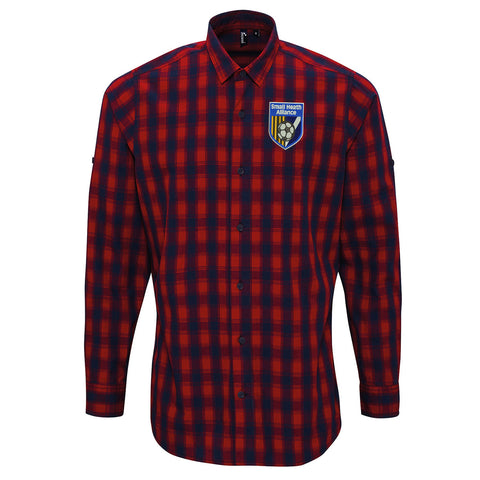 Retro Small Heath Alliance Embroidered Long Sleeve Mulligan Check Shirt