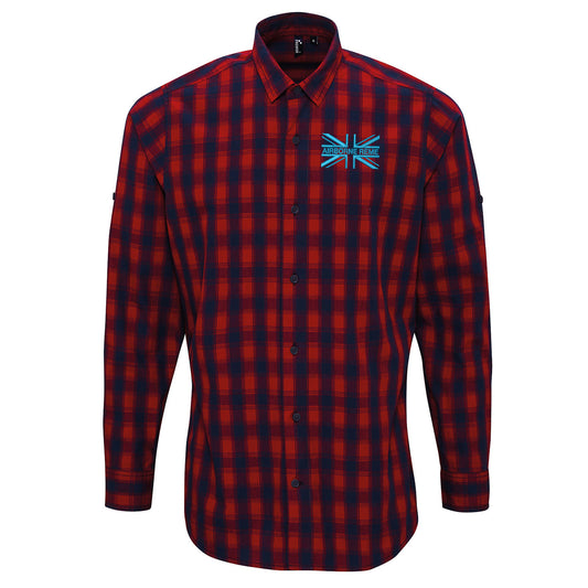 Airborne REME Union Jack  Check Long Sleeve Shirt