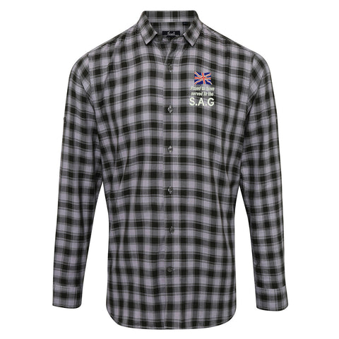 Proud to Have Served in The SAG Check Long Sleeve Shirt