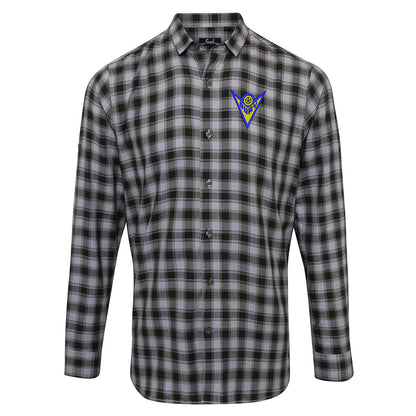 Retro Bury 1974 Embroidered Long Sleeve Mulligan Check Shirt