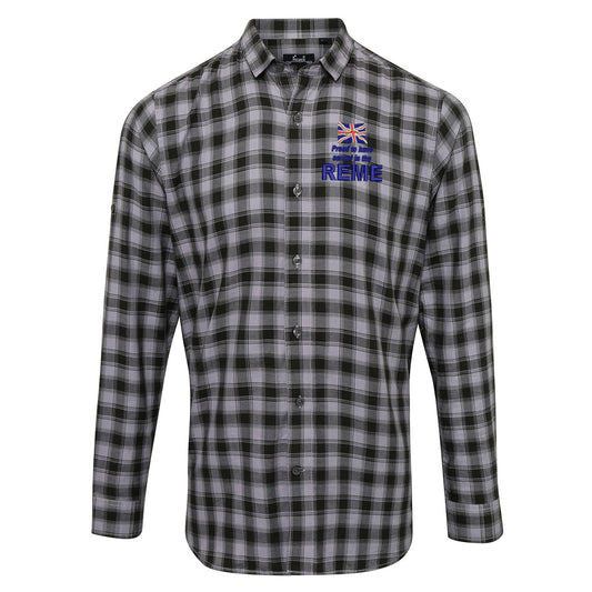 Proud to Have Served in The REME Check Long Sleeve Shirt