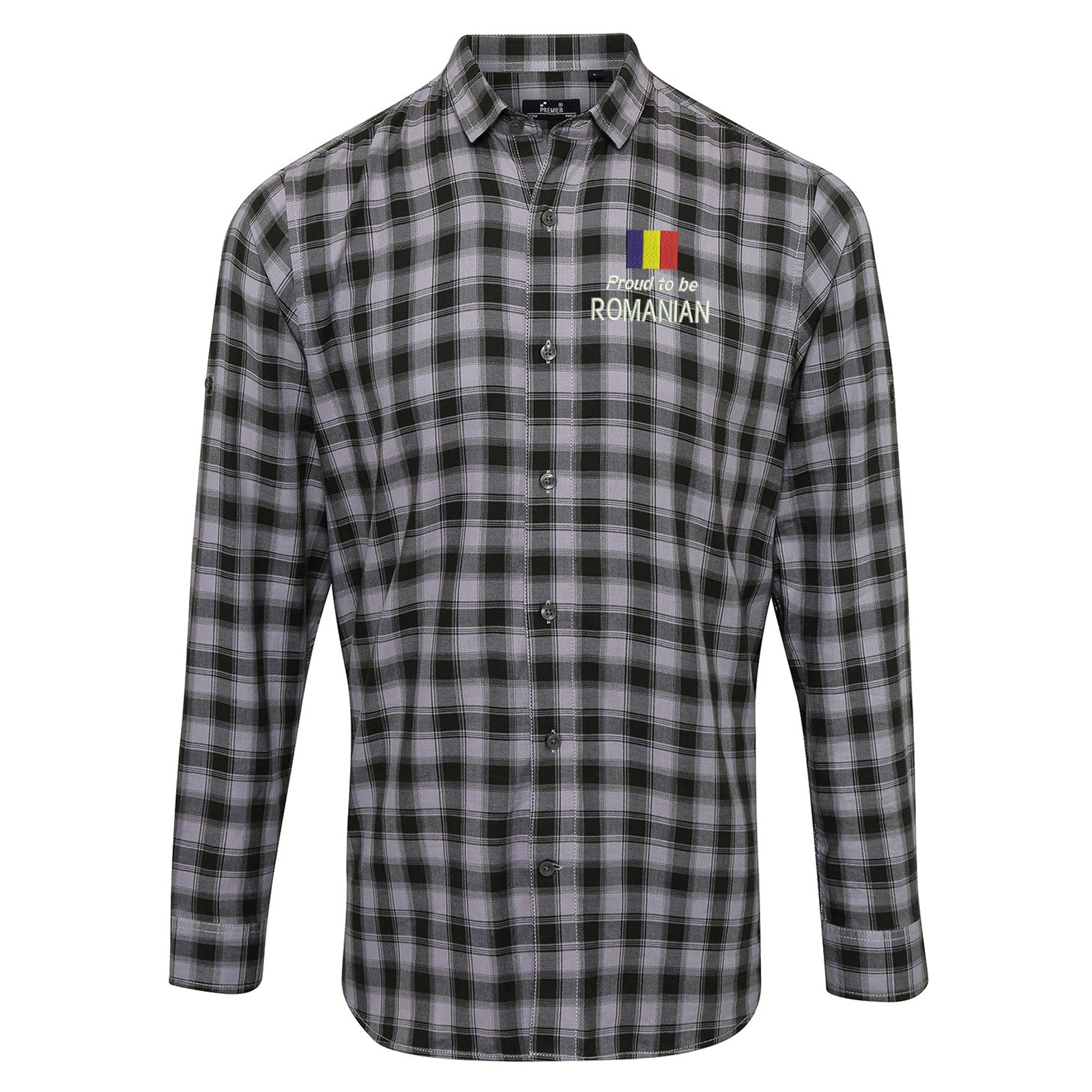 Proud to be Romanian Check Long Sleeve Shirt