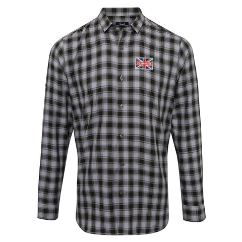 Cambridge Coloured Union Jack Long Sleeve Mulligan Check Shirt