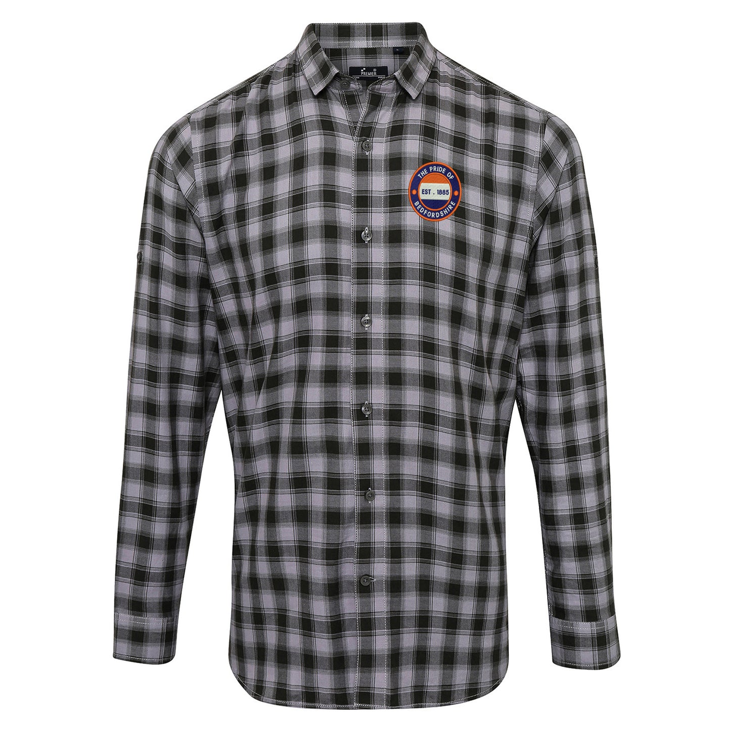 Luton Pride of Bedfordshire Embroidered Long Sleeve Mulligan Check Shirt