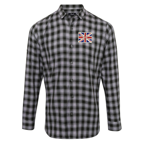 Bath Union Jack Embroidered Long Sleeve Mulligan Check Shirt