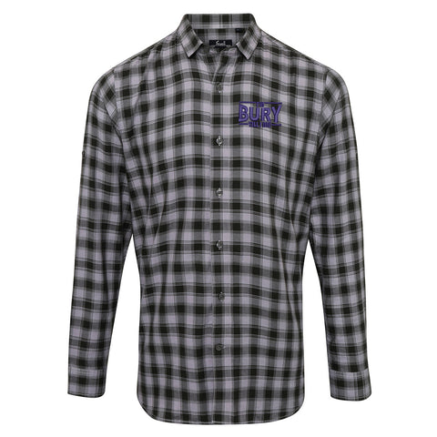 I'm Bury Till I Die Embroidered Long Sleeve Mulligan Check Shirt