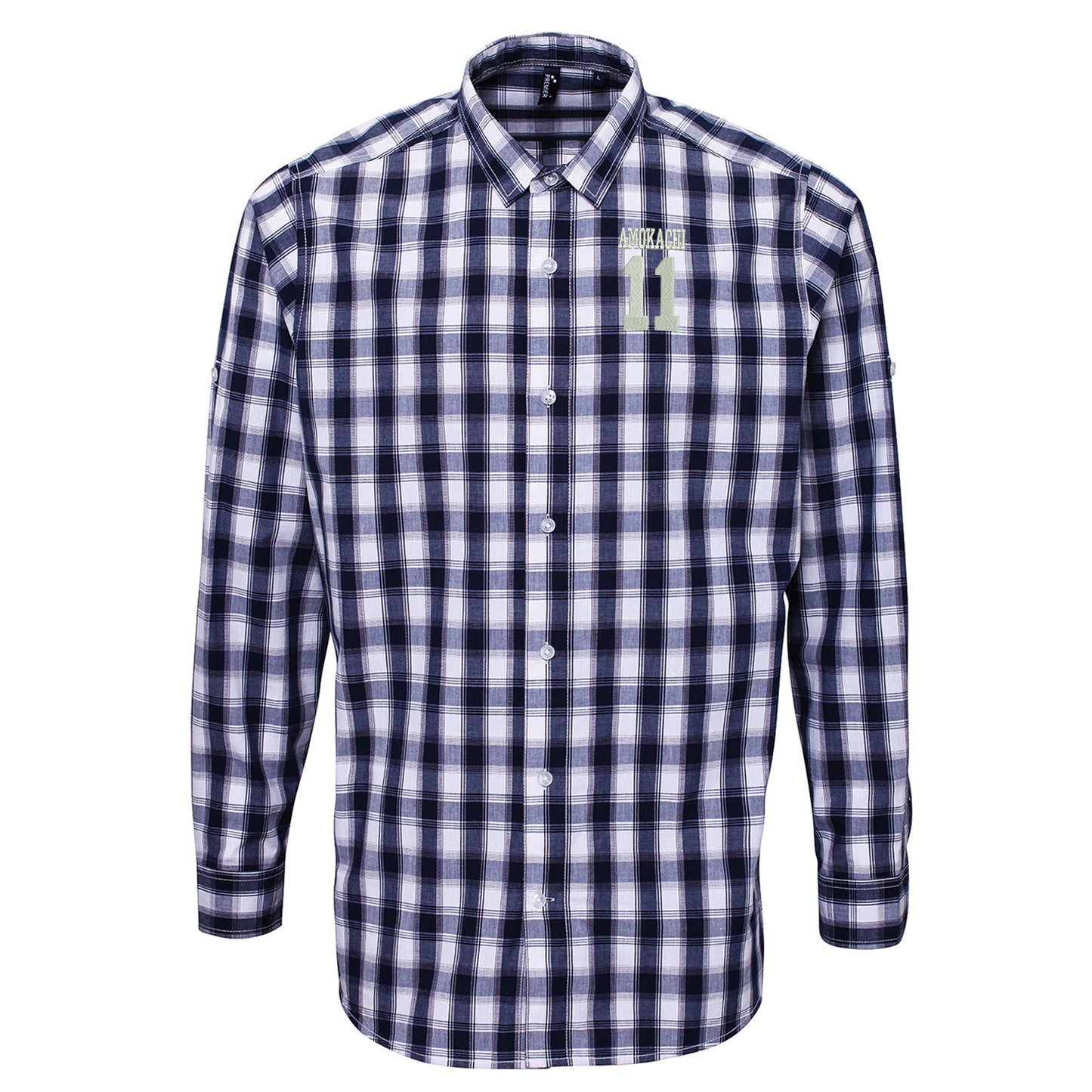 Amokachi 11 Embroidered Long Sleeve Mulligan Check Shirt