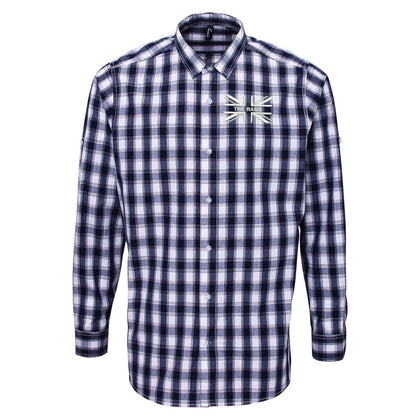 The Rams Union Jack Embroidered Long Sleeve Mulligan Check Shirt