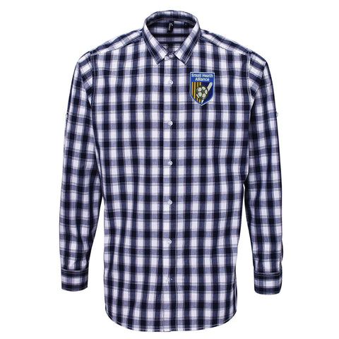 Retro Small Heath Alliance Embroidered Long Sleeve Mulligan Check Shirt