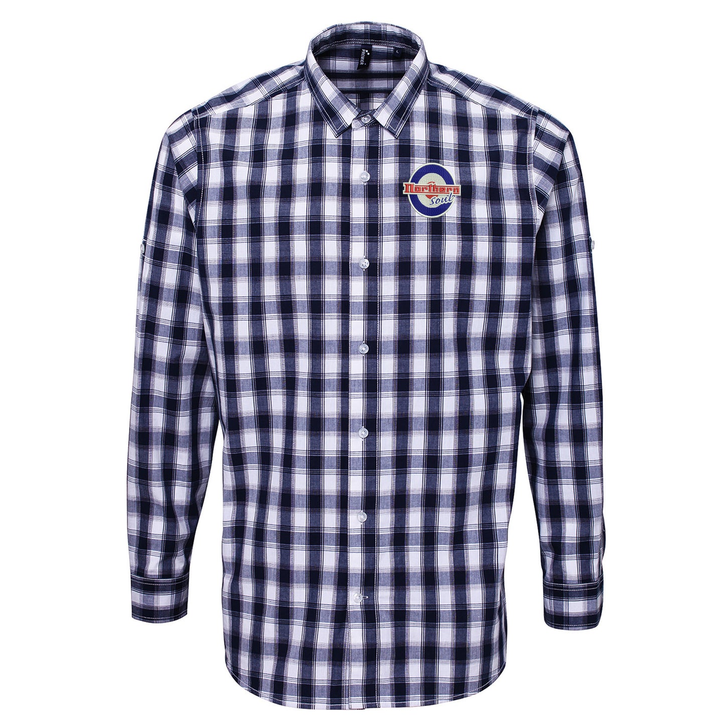 Northern Soul Roundel Check Long Sleeve Shirt