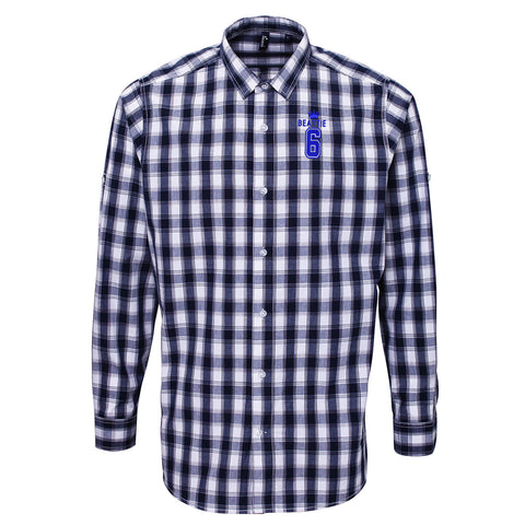 Beattie 6 Embroidered Long Sleeve Mulligan Check Shirt