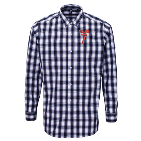 Rocastle 7 Embroidered Long Sleeve Mulligan Check Shirt