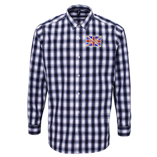 Luton Coloured Union Jack Check Long Sleeve Shirt