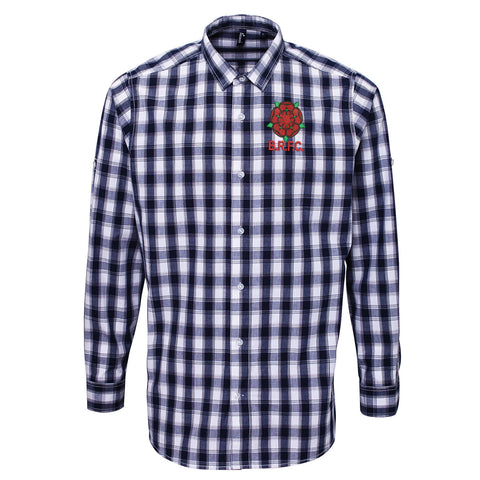 Retro Blackburn 1974 Embroidered Long Sleeve Mulligan Check Shirt