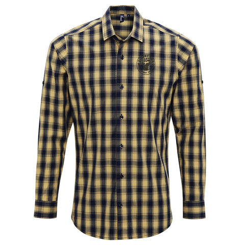 Classy Cas Pride of West Yorkshire Embroidered Long Sleeve Mulligan Check Shirt