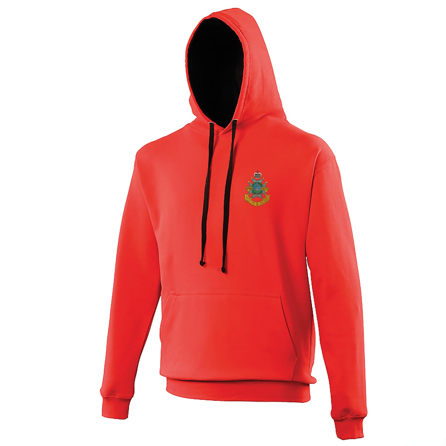 Sherwood Foresters Embroidered Contrast Hoodie