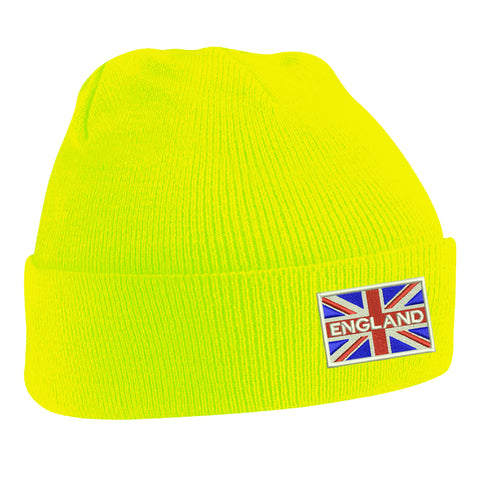 England Coloured Union Jack Beanie Hat