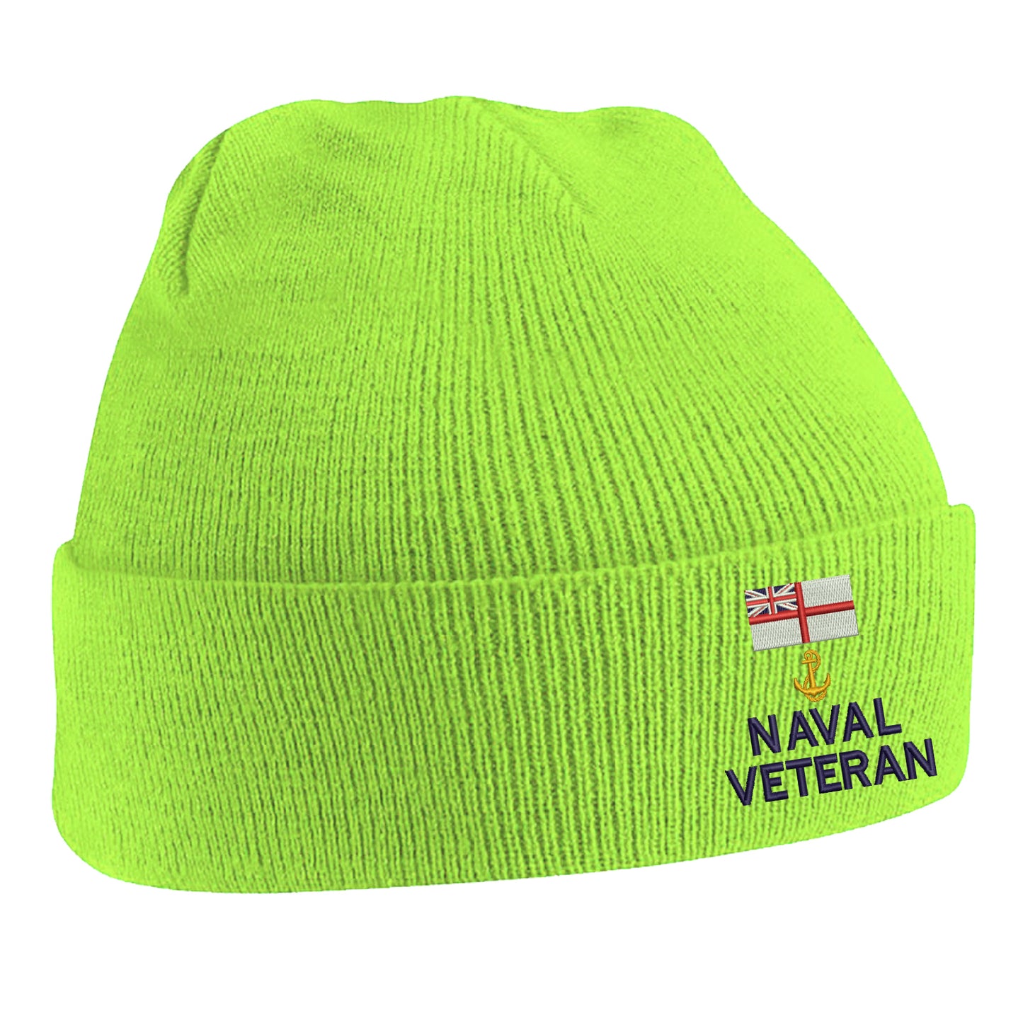 White Ensign Naval Anchor Veteran Beanie Hat