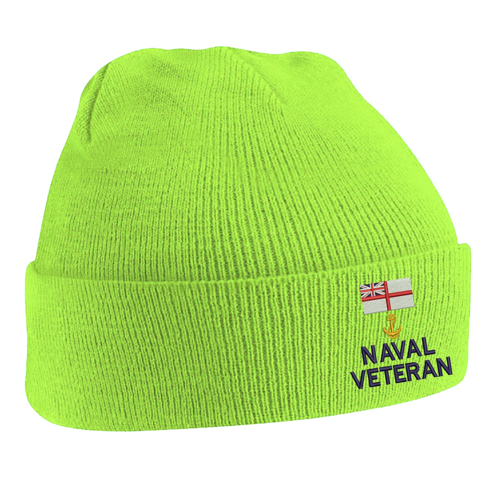 White Ensign Naval Anchor Veteran Beanie Hat