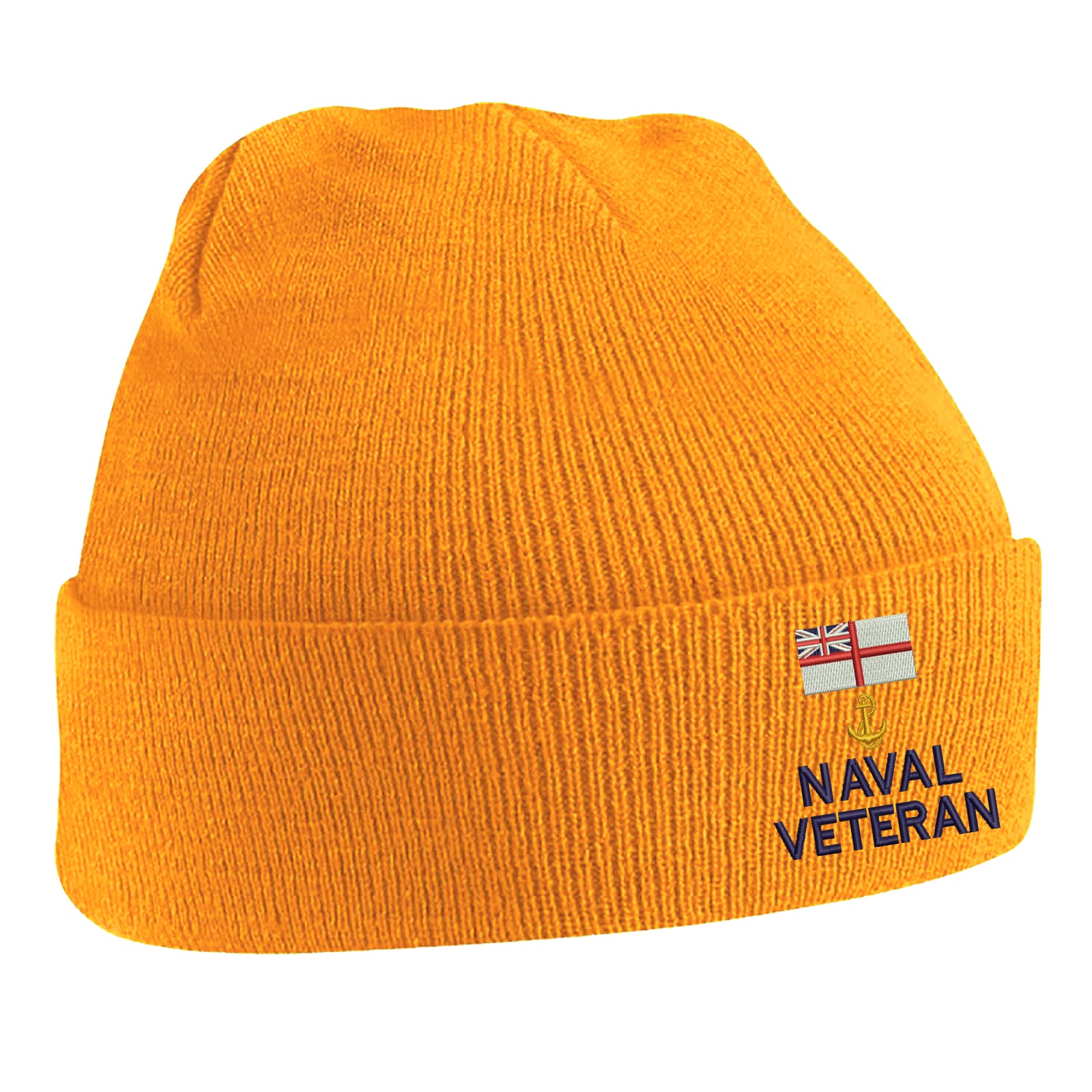 White Ensign Naval Anchor Veteran Beanie Hat