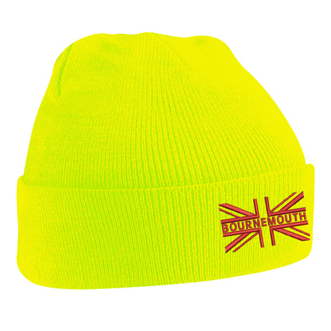 Bournemouth Union Jack Embroidered Beanie Hat